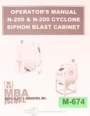 Media Blast Abrasives-MBA Media Blast Abrasives N-200 and Cyclone Siphon Blast Cabinet Manual 1999-N-200 Cyclone-N-200 Series-01